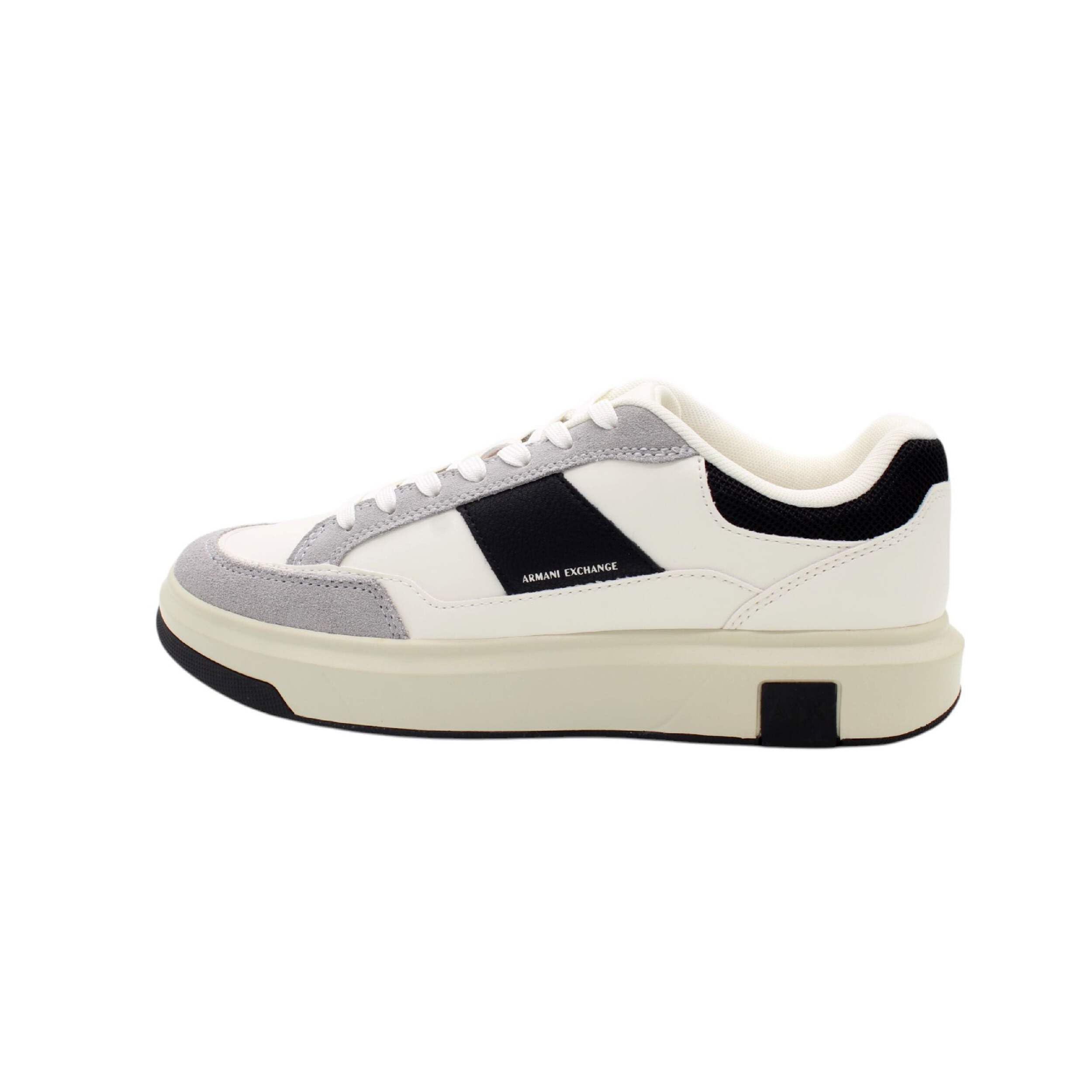 Armani Exchange Venice Sneaker, Off White/Black, 11.5