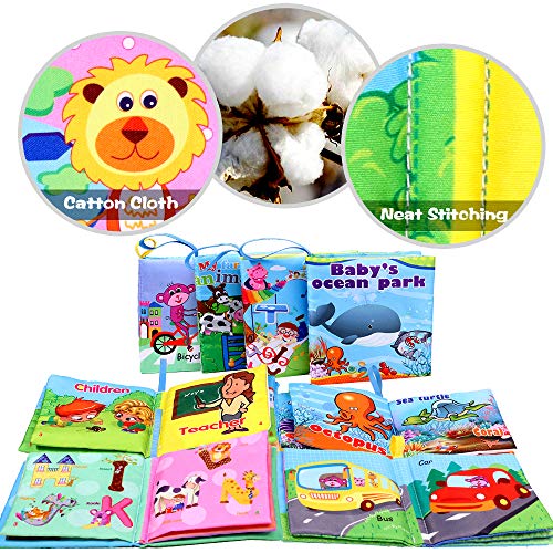 image for TNELTUEB My First Soft Book (Set of 8) Nontoxic Fabric Baby Cloth Soft