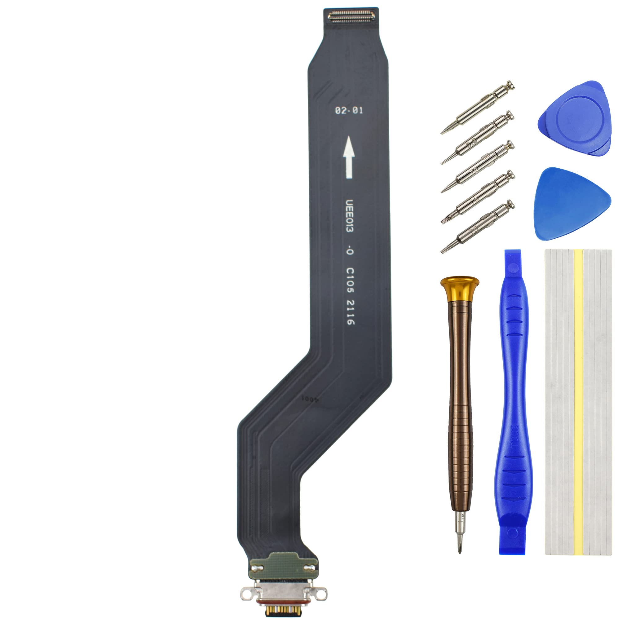 Double Sure USB Charger Port Flex Cable Replacement for OnePlus 8T KB2001 USB Type-C 3.1 with Including dismantling tools