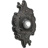 Quorum 7-309-44 Traditional Door Chime Button from Door Chimes Toasted Sienna Collection in Bronze/Dark Finish,