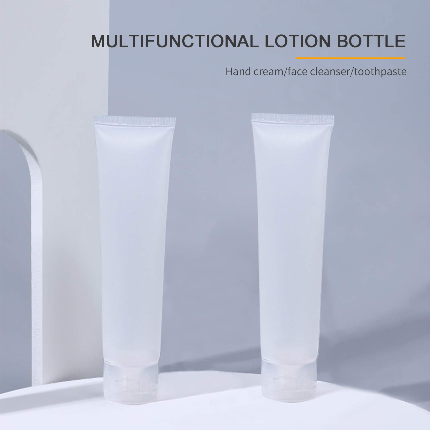 100ml Empty Tubes Soft Tubes Squeeze Bottle With Flip Cap Clear Refillable Containers for Cosmetics, Set of 28 PCS : Beauty