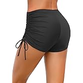 Women High Waisted Swim Shorts - Tummy Control Adjustable Side Tie Bathing Suit Bottom 2025 Boy Shorts