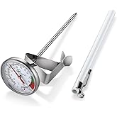 KT THERMO Instand Read 2-Inch Dial Thermometer,Best for The Coffee Drinks,Chocolate Milk Foam