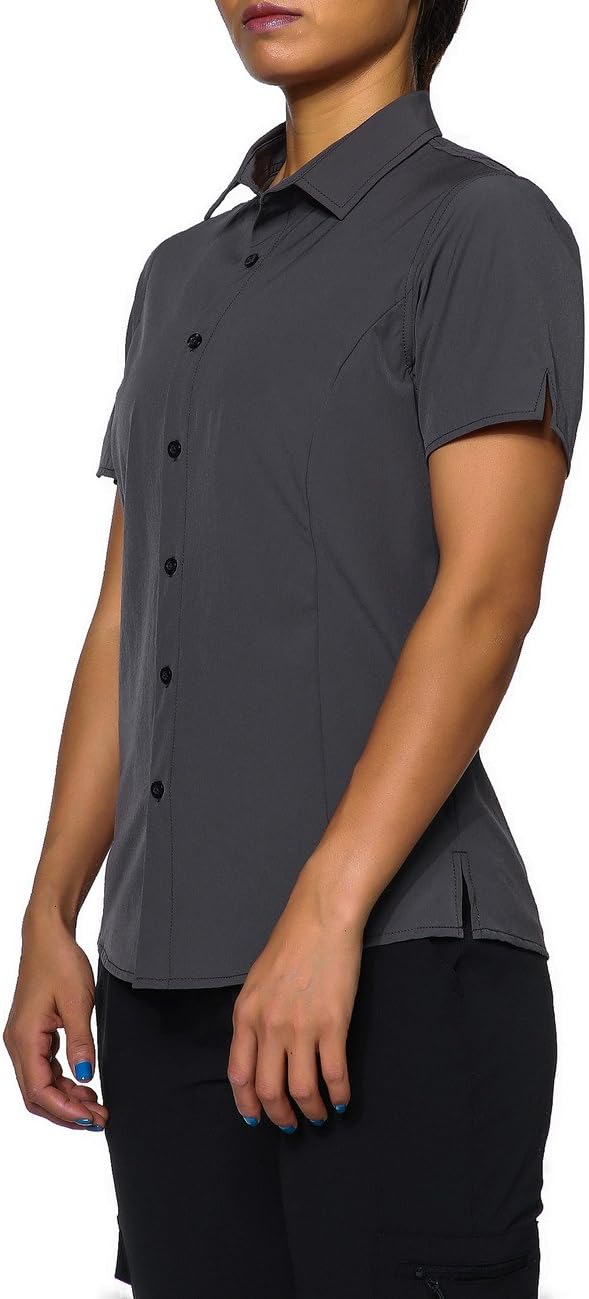 Nonwe Women's Camping Shirts Roll-Up Long Sleeve Quick Dry: Clothing