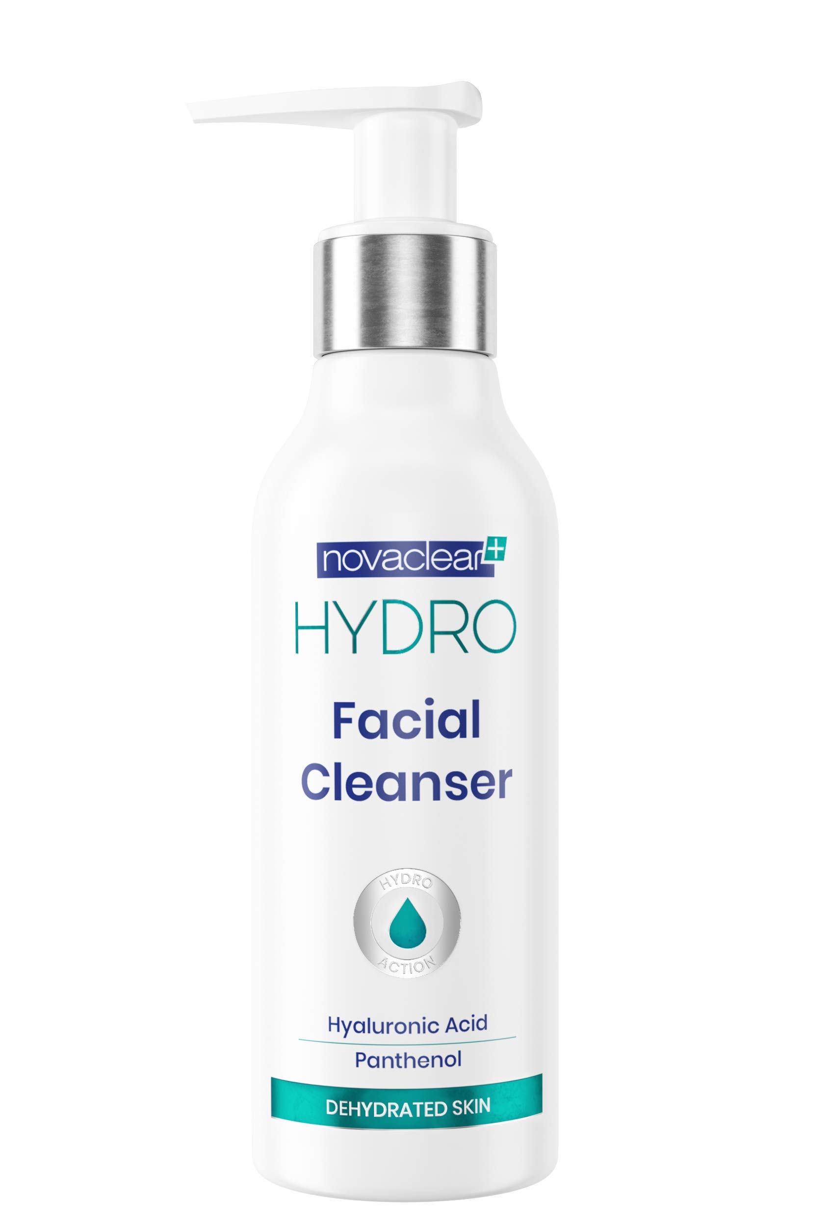 Novaclear Hydro Facial Cleanser with low and middle molecular whight hyaluronic acid and panthenol for deep and day lasting hydration and moisturizing 150 ml