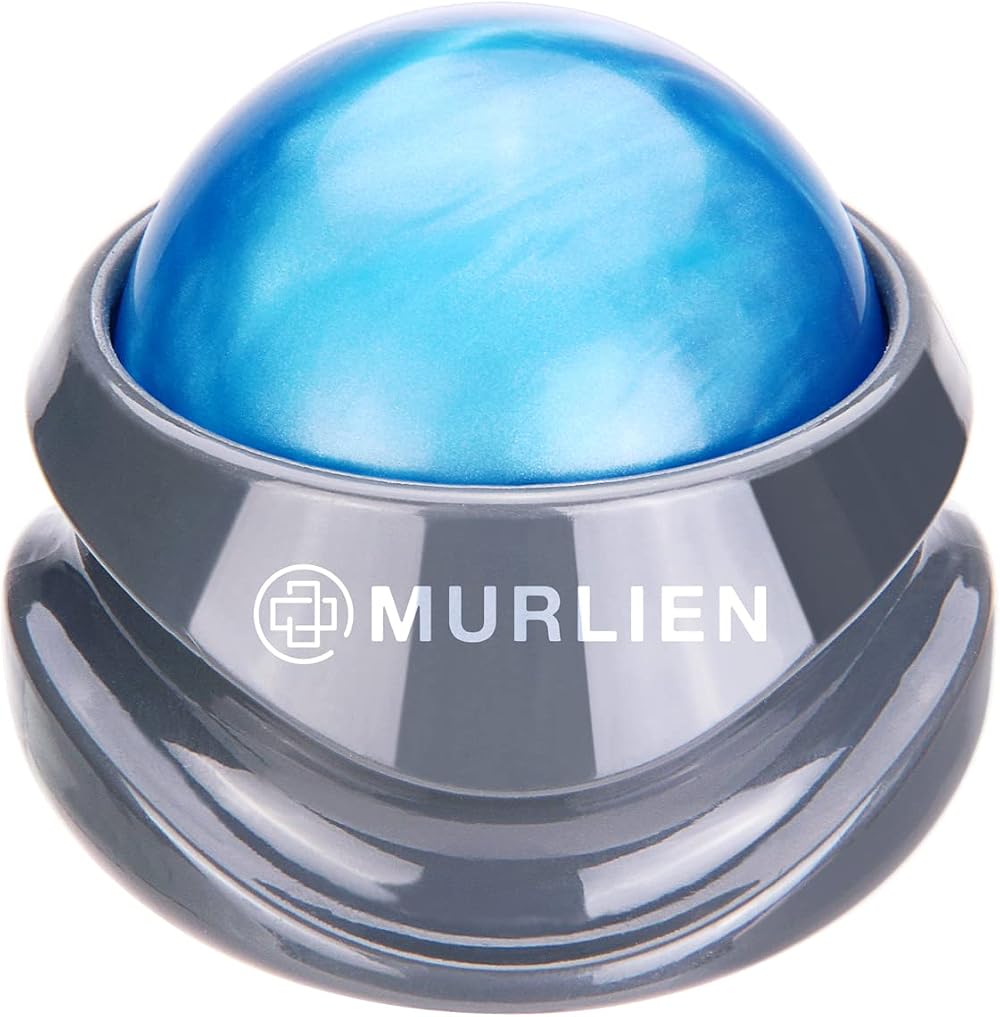 MURLIEN Massage Roller Ball Manual Massager Blue for Muscle Relief