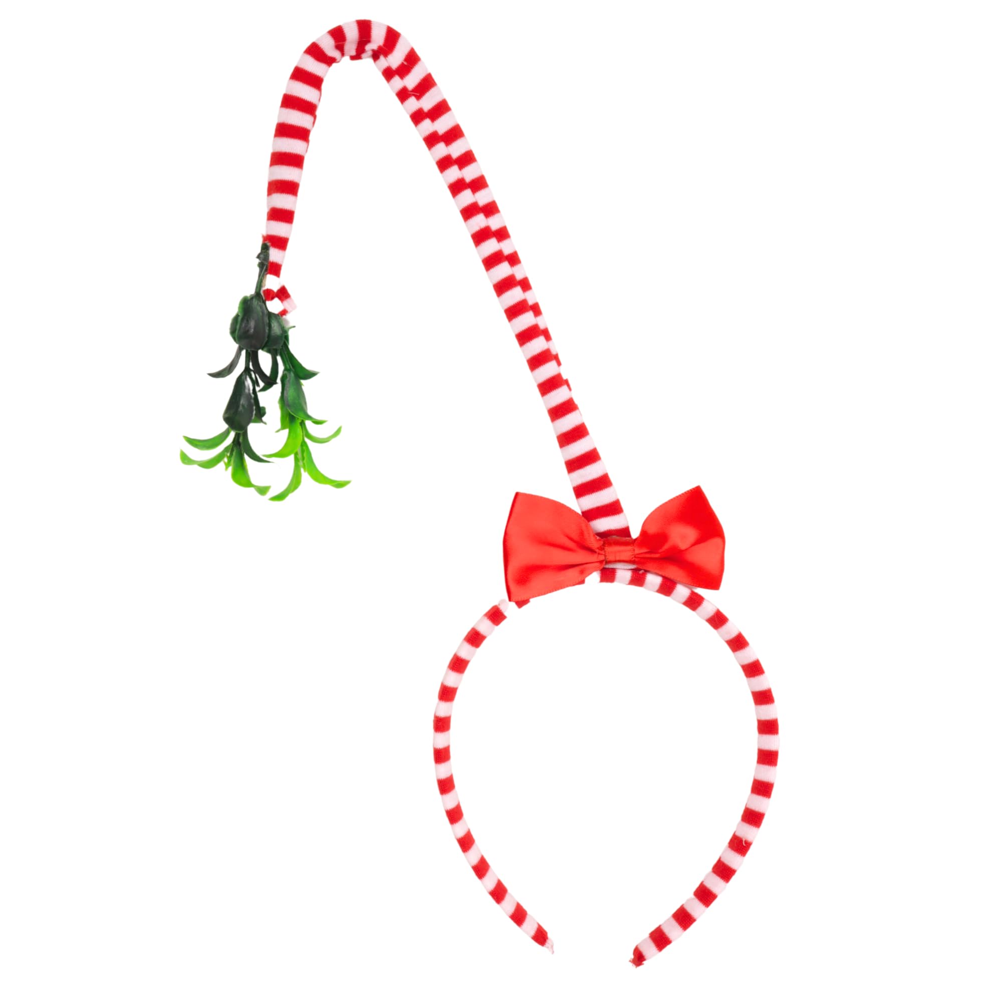 Photo 1 of Needzo Funny Christmas Mistletoe Headband, Holiday Party Hair Accessory, One Size Fits Most, 12 Inches
