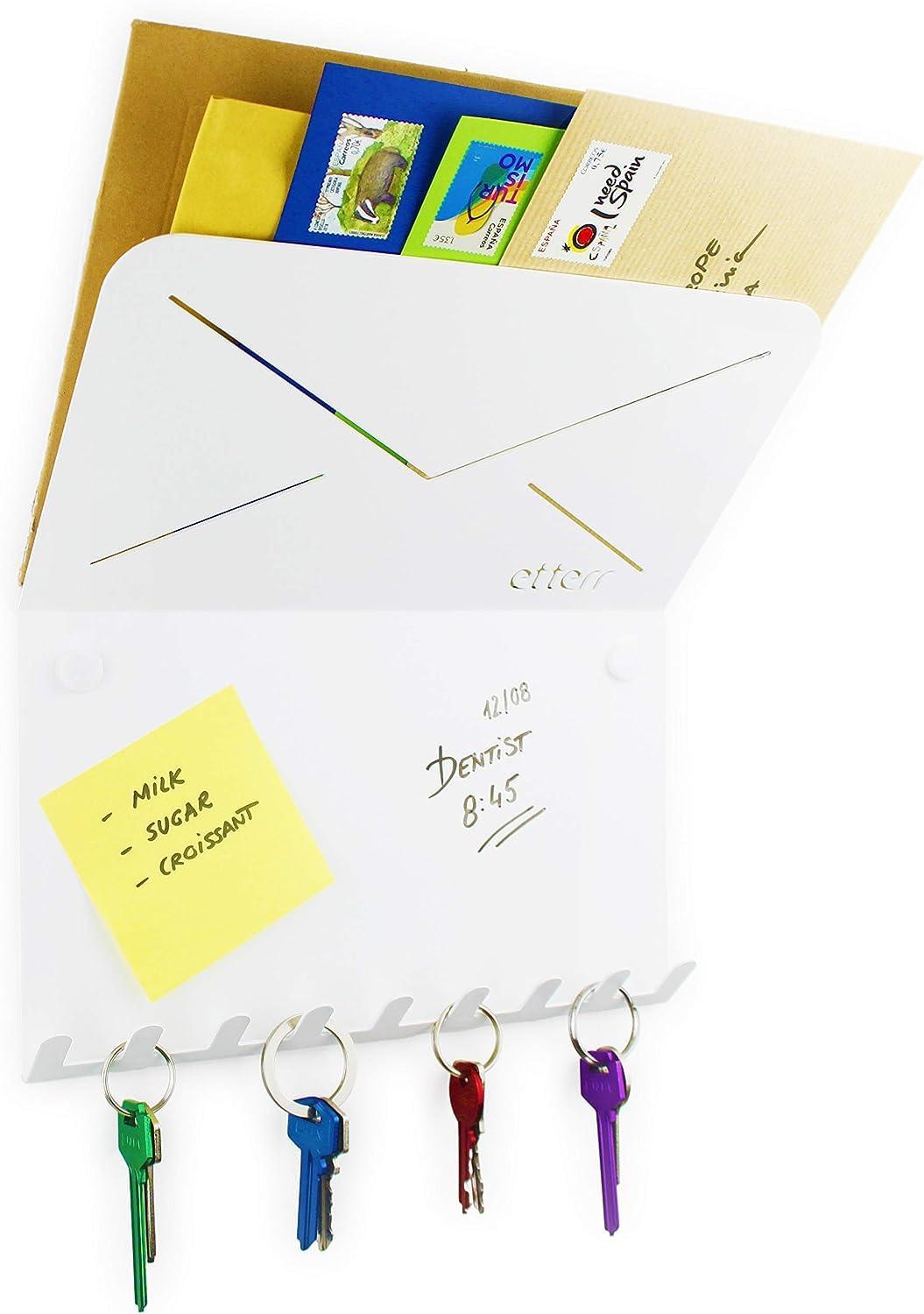 Organizer of keys and card holder. 100% steel.