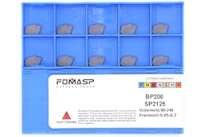 FomaSP GTN-2 (SP200) CNC Grooving Carbide Inserts Steel Fit for SPB226 Lathe Grooving Cutting Tools 10pcs