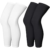 Skylety Compression Leg Sleeves Men Women | Full Length Coverage for Knee Support, Running Basketball Football Cycling Workouts, Breathable Sports Fabric, Sun Protection