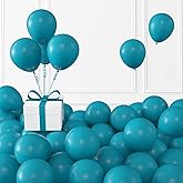 KALOR Retro Peacock Blue Balloons,100 Pcs 5 Inch Mini Matte Latex Balloons for Balloon Garland Arch, Birthday Decoration, Wedding Party, Baby Shower Decorations