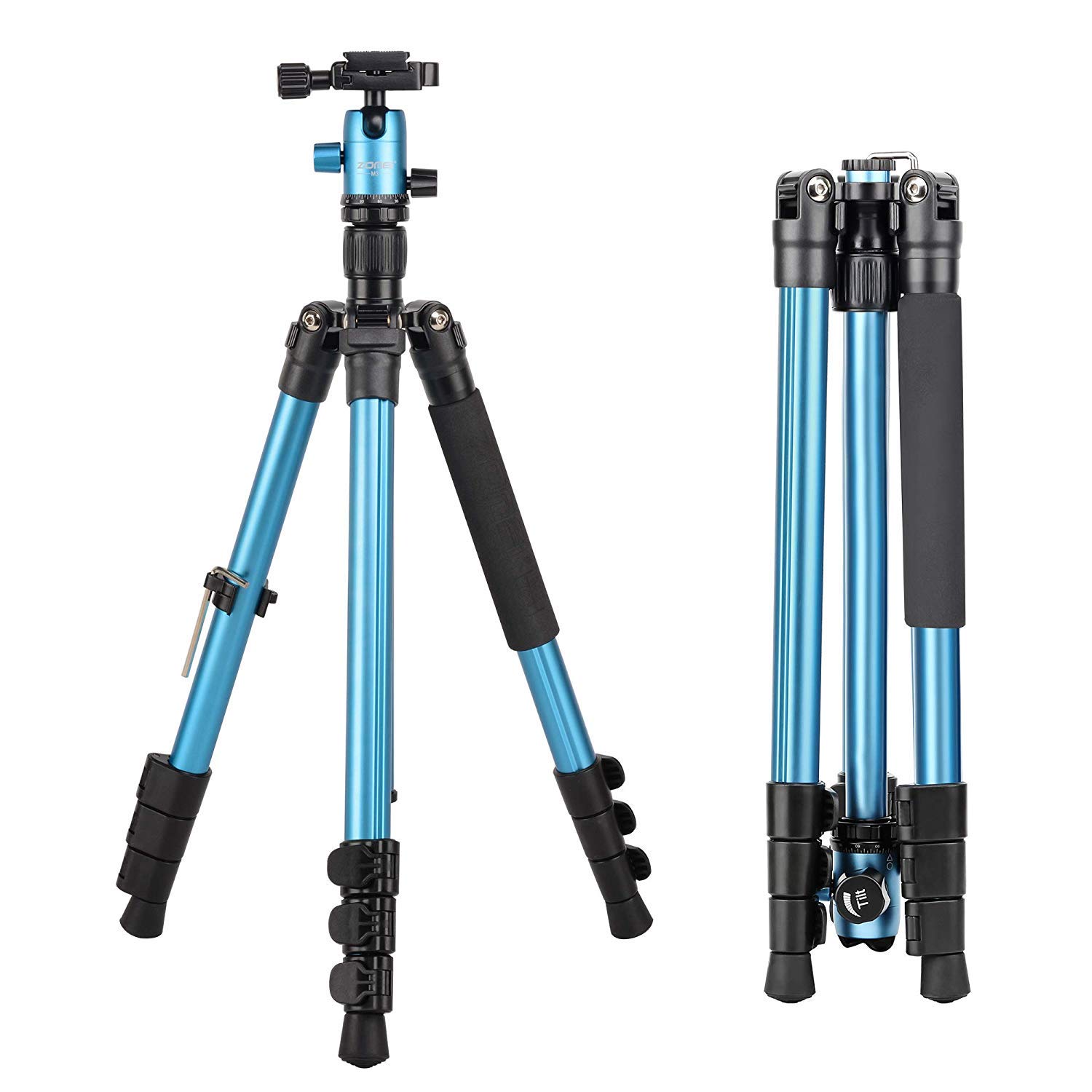 Zomei M3 Compact Light Weight Travel Professional Tripod with 360 Degree Ball Head and Bag for DSLR Canon, Nikon, Sony Camera (Blue)