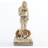 Veronese Design 3 3/8 Inch Aphrodite The Greek Goddess of Love Resin Miniature Figurine Hand Painted White Gold Finish
