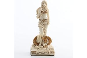 Veronese Design 3 3/8 Inch Aphrodite The Greek Goddess of Love Resin Miniature Figurine Hand Painted White Gold Finish