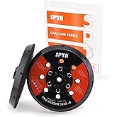 SPTA 2Pcs 6 Inch Universal Dual Action Backing Plate, Backing Plate for DA Polisher,Hook & Loop, 5/16"-24 Thread,Fits DA Polishers Up to 12,000 OPM,Sand,Buff,Polish & Finish, Auto Detailing -BP604