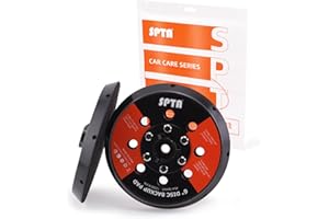 SPTA 2Pcs 6 Inch Universal Dual Action Backing Plate, Backing Plate for DA Polisher,Hook & Loop, 5/16"-24 Thread,Fits DA Polishers Up to 12,000 OPM,Sand,Buff,Polish & Finish, Auto Detailing -BP604