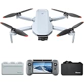 Potensic Atom 2 Fly More Combo with RC PTD 1, Drones with Camera for Adults 4K Video, 8K Photo, 10KM Transmission, 96 Mins Flight, 3-Axis Gimbal, AI Track, Vertical Shooting, AI Night Shot, Under 249g