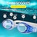 Swim Goggles, Amazer Clear Swimming Goggles Swim Mask with Clear Vision Anti Fog UV Protection No Leak Come Easy to Adjust with Free Protection Case for Adult Men Women Youth Junior (Blue)