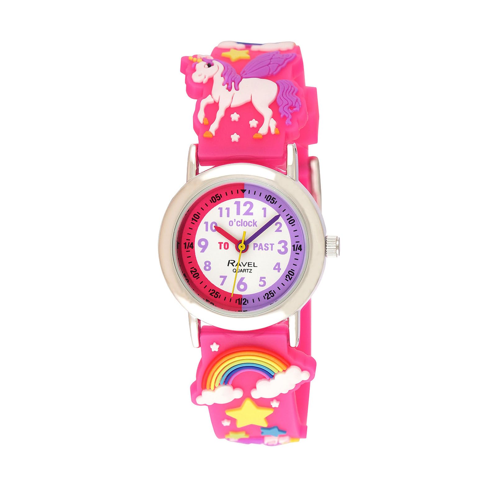 Ravel Girl's Pink Unicorn Time Teacher Watch