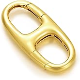 10K Gold Clasp Double Lobster Clasp Necklace Extender Clasp Bracelet Extension Connector for DIY Necklace Bracelet Jewelry Making(Style 1)