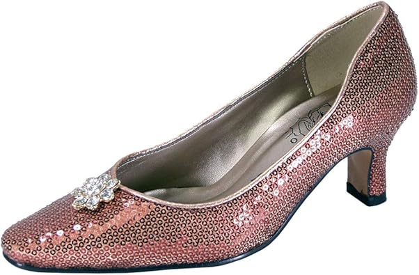 wide width rhinestone heels