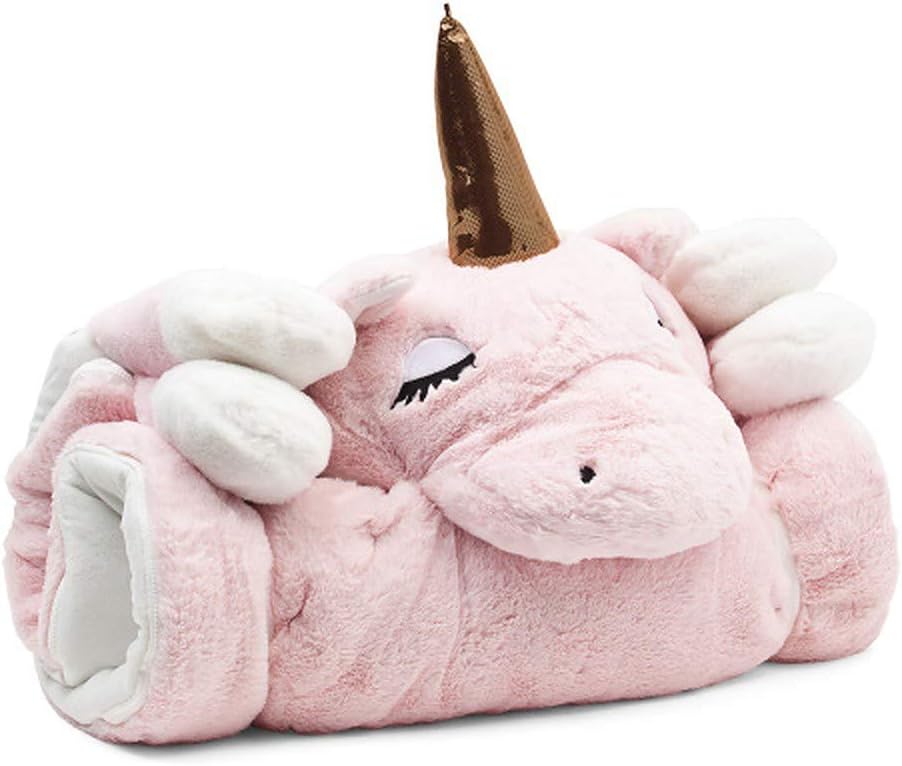Frolics Plush Sleeping Bag Assorted Animals (Unicorn Pink