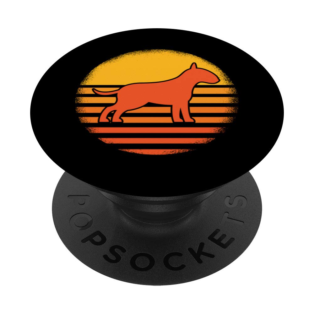 Retro Sunset Pitbull Gift Pitbull PopSockets PopGrip: Swappable Grip for Phones & Tablets