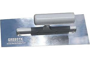 GREBSTK Drywall Trowel Stainless Steel Plastering Trowel Concrete Trowel Plaster Tool Cement Tools Epoxy Resin Tools, 9.5" x 4"