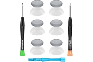 ORITIKUR Xbox One Controller Joystick Replacement - 6PCS Original Thumbsticks Analog Thumb Sticks Parts - True Rubberized with T8 T6 Repair Screwdriver Kit for Xbox One Controller