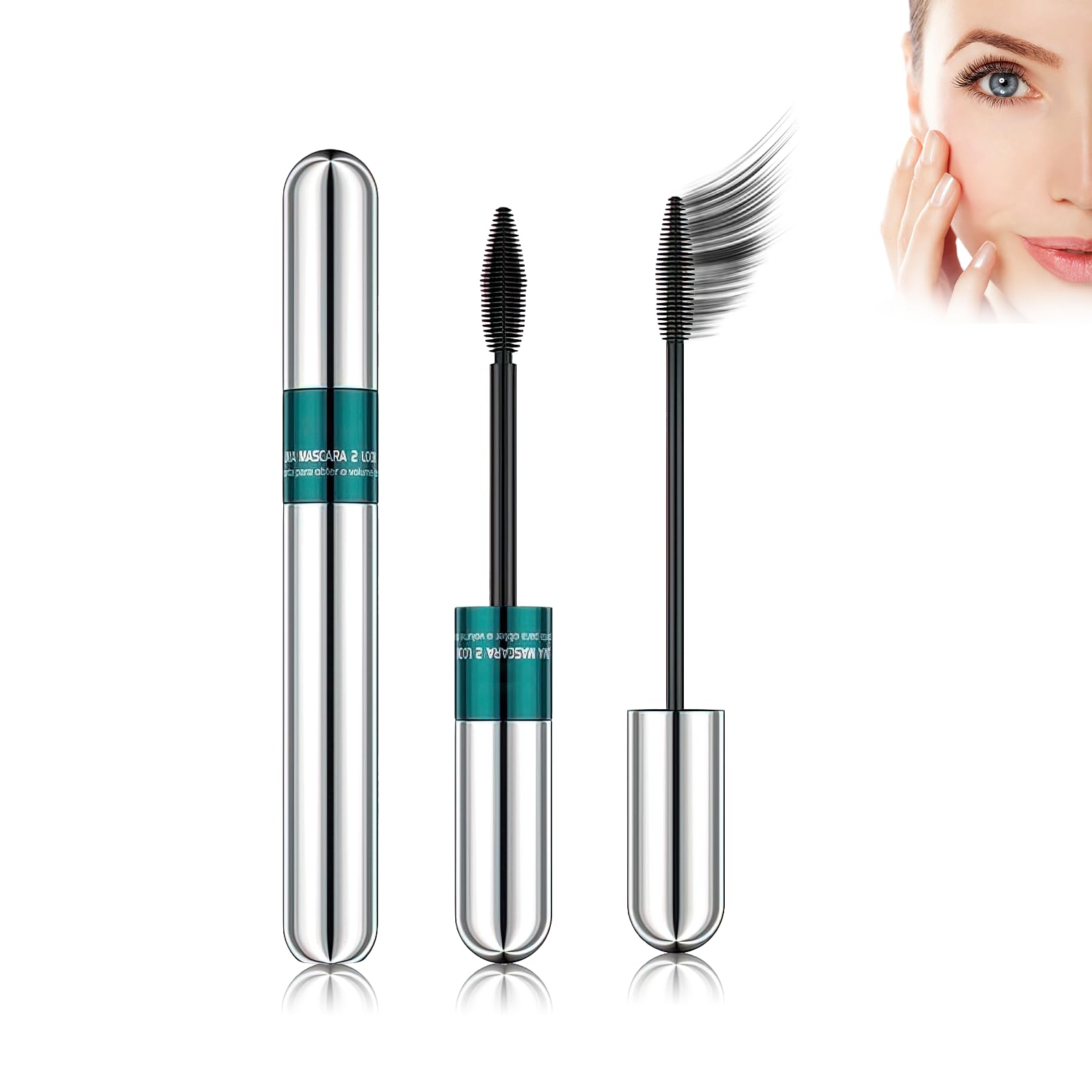 Leogony 4D Silk Fiber Lash Mascara UK, 2 In 1 Waterproof Lengthening Mascara