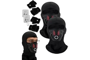 Winter Rider Warm Anti-Haze Balaclava Full Face Mask, Glasses No Longer Fog Up, Full Face & Neck Windproof for Sport