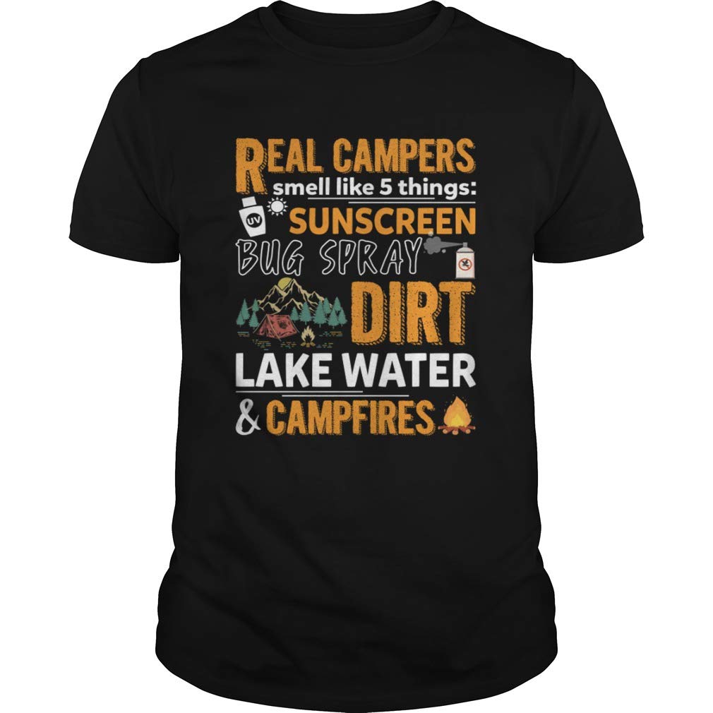 New Collection Real Campers Smell Like 5 Things Funny Camping T For , T Shirt