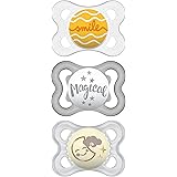 MAM Pacifier Variety Pack (1 Original, 1 Air + 1 Night Pacifier), MAM Pacifiers 0-6 Months, Best Pacifier for Breastfed Babie