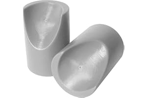 GLUPOSTI 8 Gray Folding Chair V-Tip Stabilizer Caps, 7/8 Inch ID - Heavy Duty Nylon End Caps, Non-Marring Round Top of Leg Protectors, Compatible Replacement Stability Plugs for Metal & Padded Folding Chairs