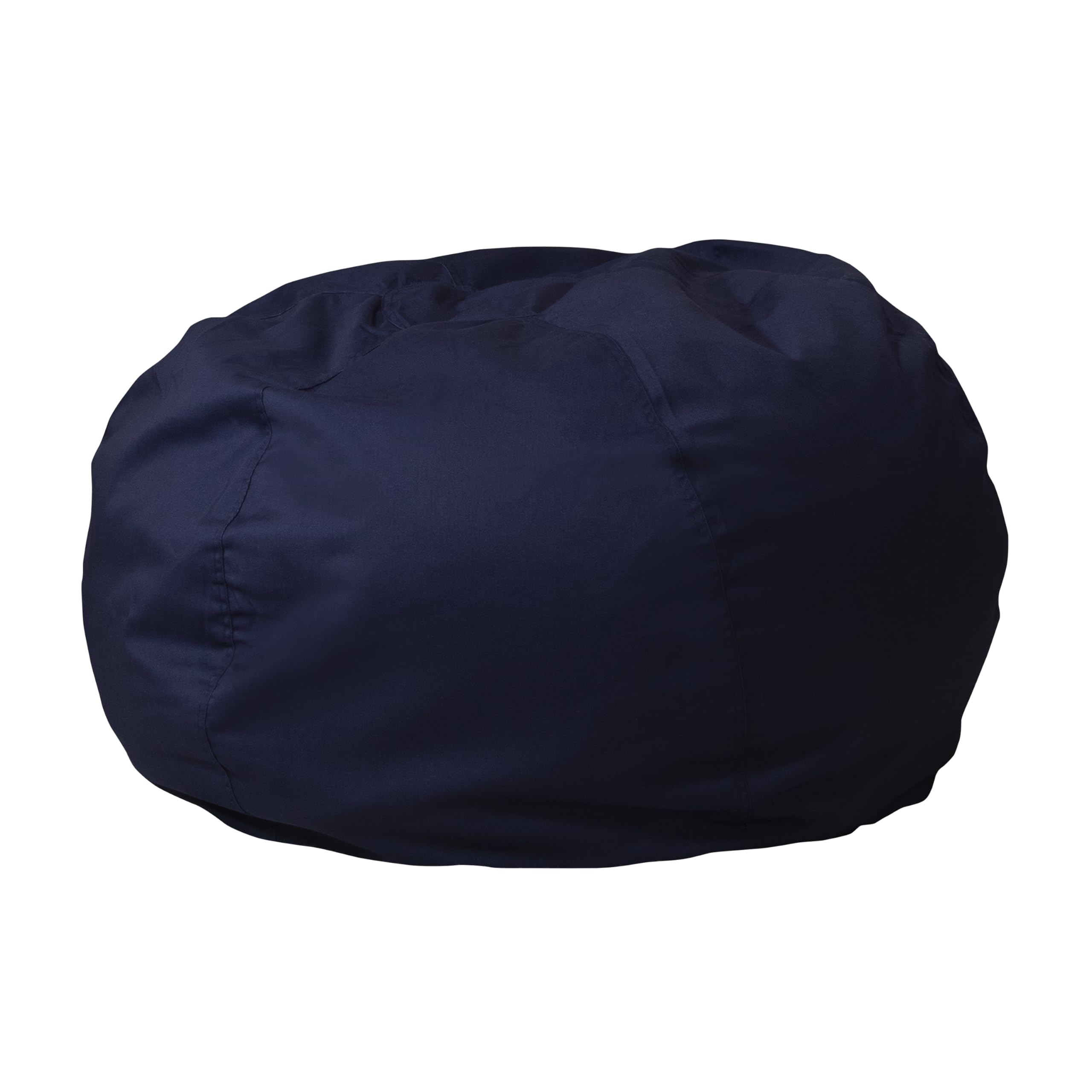 Photo 1 of Flash Furniture Duncan Oversized Bean Bag Chair for Kids and Adults, Foam-Filled Beanbag Chair with Machine Washable Cover, Navy Blue