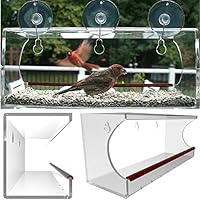 Amazon Com Tranquil Outdoors Large Acrylic Window Bird Feeder