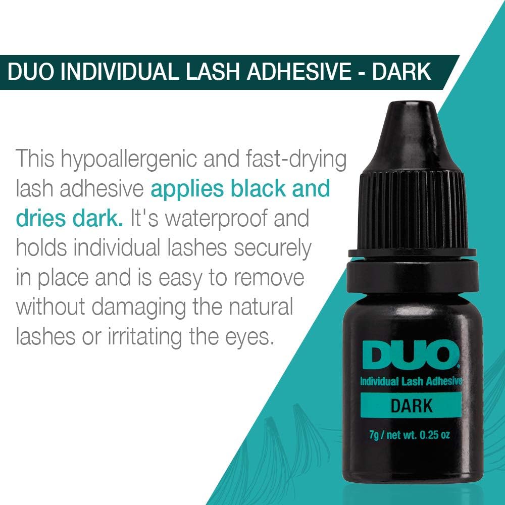 Duo Dark Lash Glue, Individual False Eyelash Adhesive, Striplash Adhesive, Latex Free, Rapid Dry, Dries Black, 7 g, (Pack of 1) - Image 4