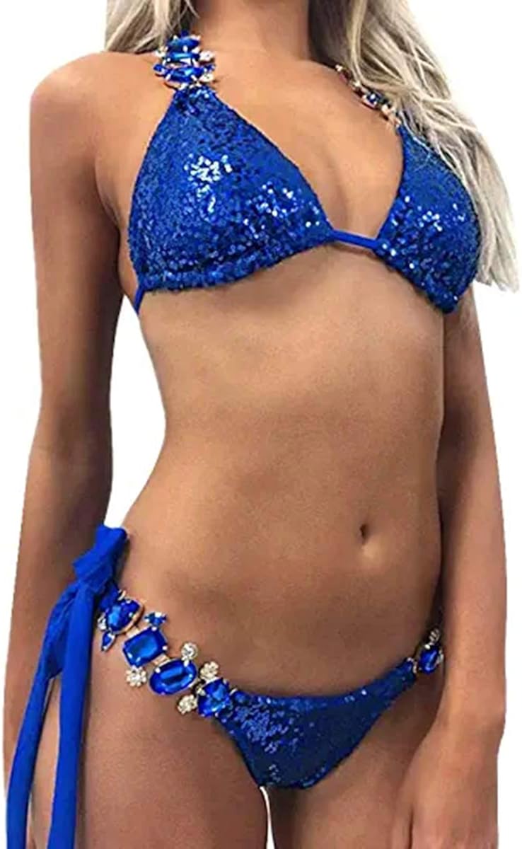 sequin push up bikini