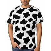 Dalicoter Mens Womens 3D Cow Print Funny Short Sleeve Tshirts Summer Casual T-Shirt Tops