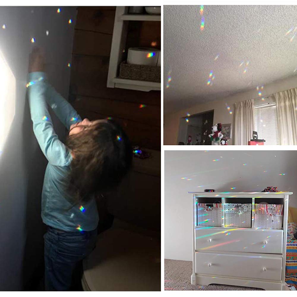 WEISIPU Crystals Ball Prisms Suncatcher Hanging Ornament Crystals Colorful Crystal Pendants for Home, Office, Garden Decoration, Car Pendant, Birthday Present