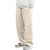 SHENHE Men's Corduroy Straight Leg Pants Elastic Waist Casual Travel Going Out Loose Pants