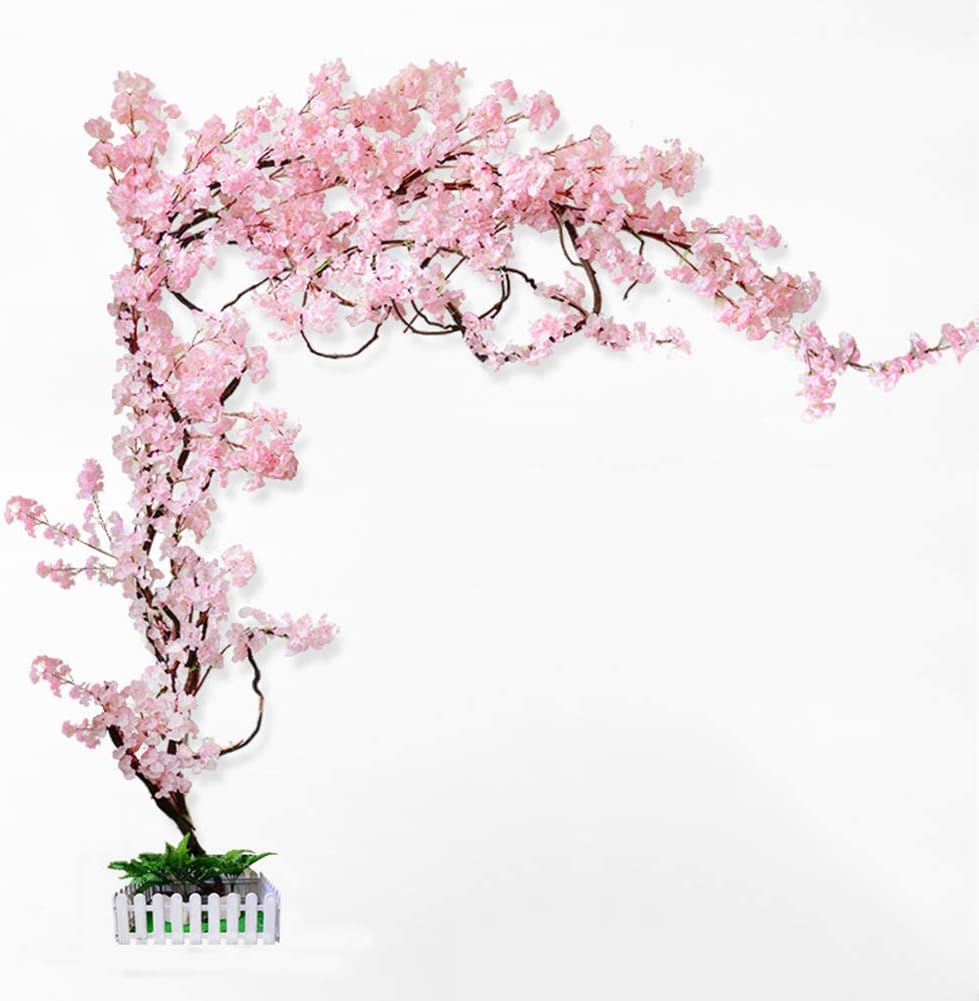 LGFV Artificial Plant Cherry Blossoms Tree, Suitable for Wedding Event Indoor Outdoor Party Restaurant Mall