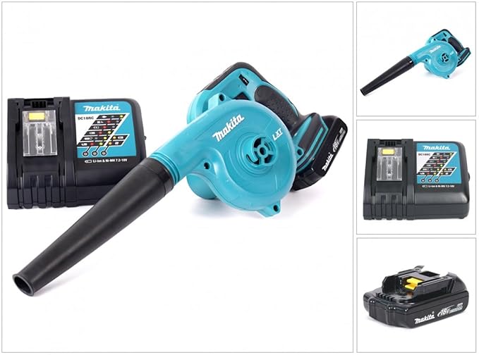 Makita DUB 182 Y1J-D 18 V Akku Gebläse inkl. BL 1815 N Akku + DC18RC Ladegerät