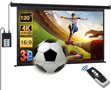 Pantalla del proyector Excelvan 266cmx149cm 120 Pulgadas 16: 9 1.2 ...