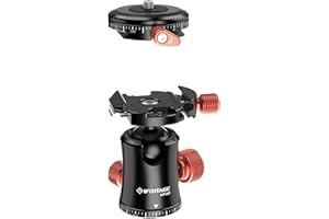 IFOOTAGE Komodo MP30 Ball Head,Metal 360° Rotating Ball Head with Panoramic Quick Release Plate, Compatible with Digital SLR（Load 22lbs）