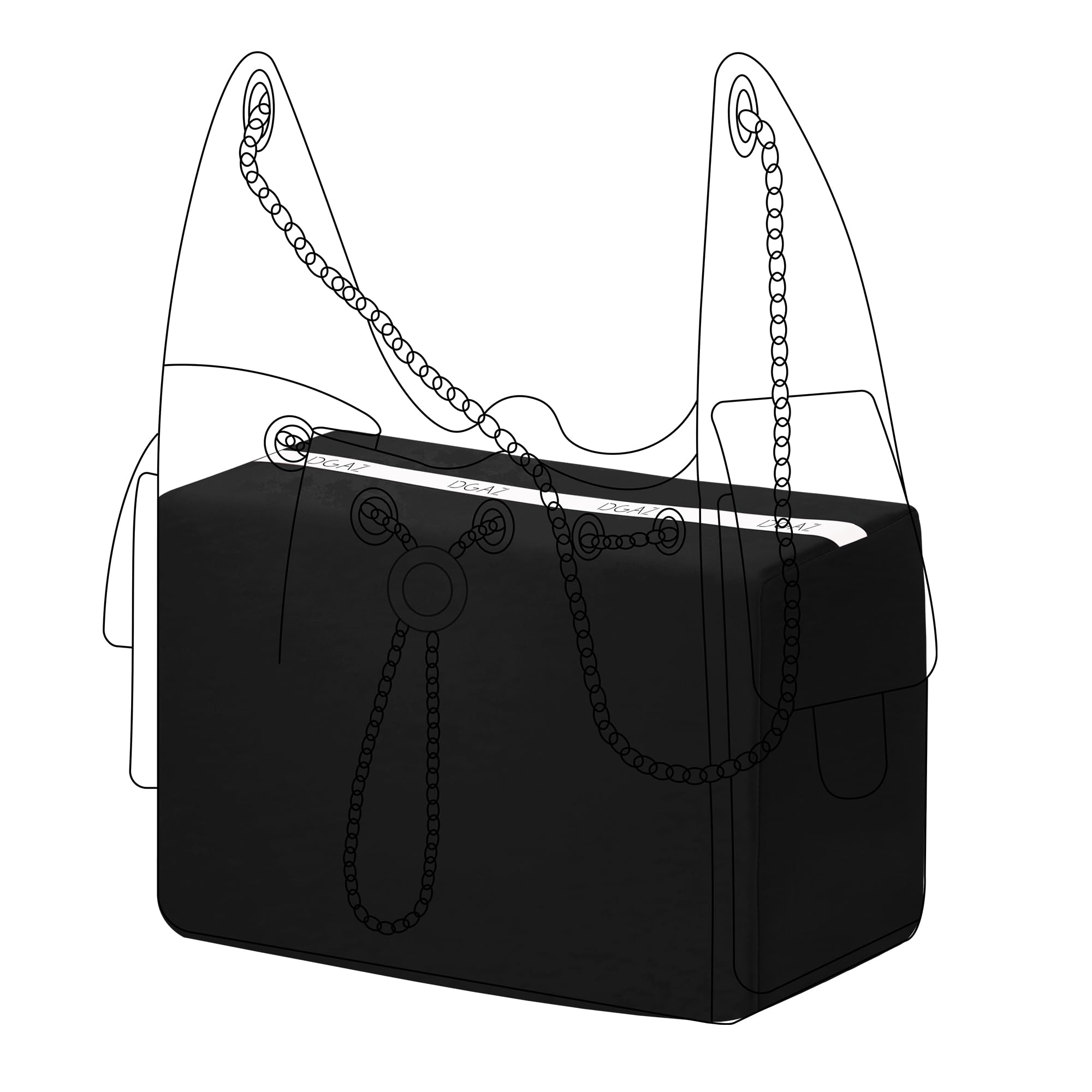 DGAZ Purse Pillow Shaper Insert for Chanel 25C Hobo Bags, Silky Pillow Shaper for Luxury Handbags