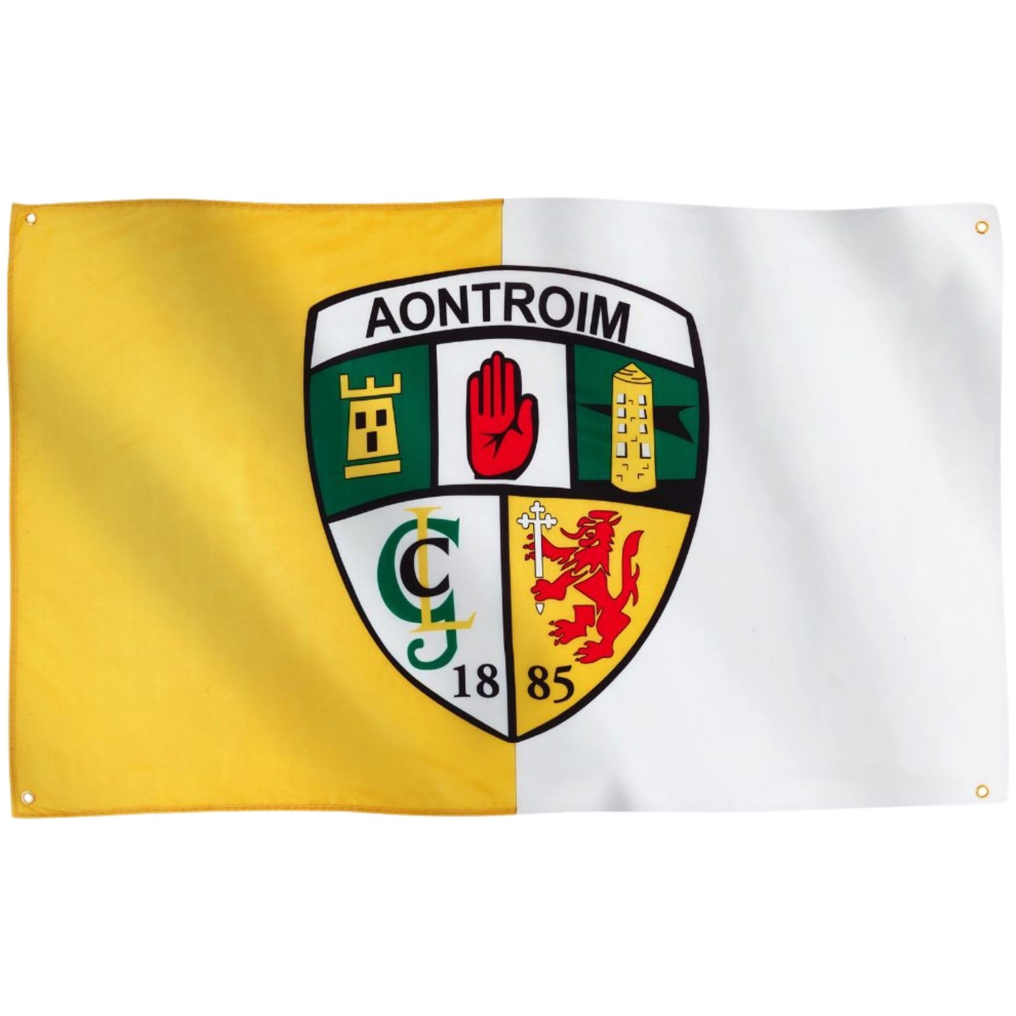 Runesol Antrim Flag, 91x152cm, 3ft x 5ft, 4 Grommets, Eyelet In Every Corner, British Regional Flag, Premium Flags, Inside, Outside, Banner, Vivid Colours — image 1