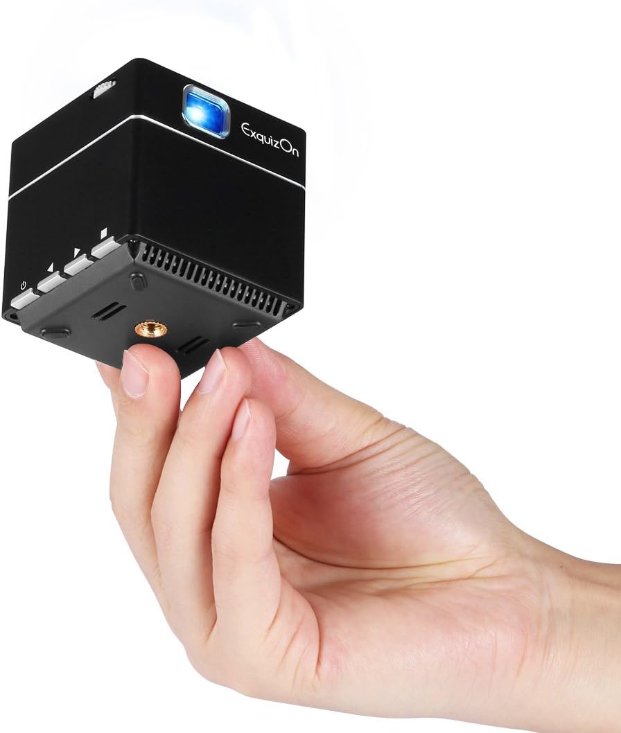 ExquizOn Proyector de Bolsillo Proyector DLP S6 WiFi Video 1080P ...