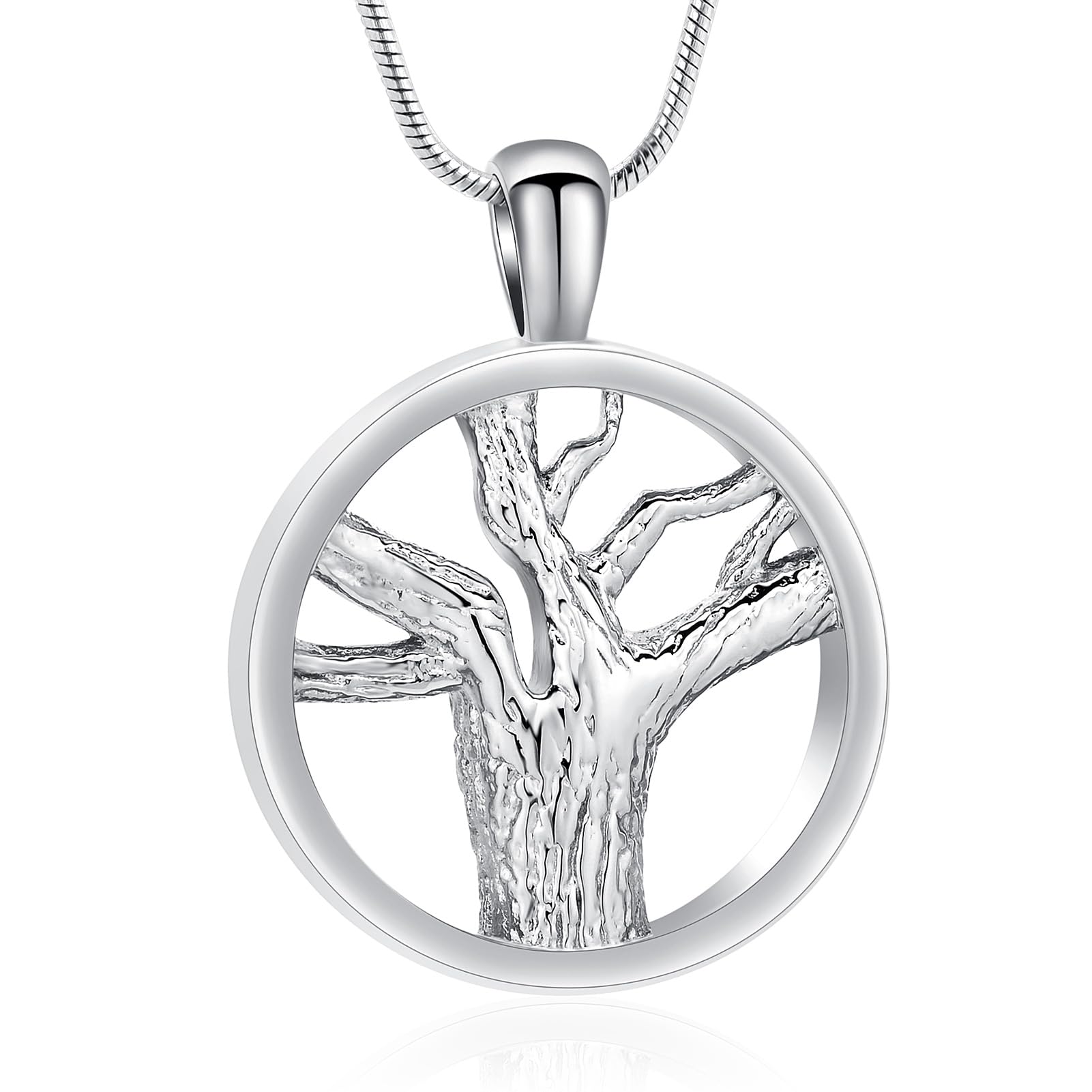QGJNSGC Tree of Life Cremation Jewelry Urn Necklaces for Ashes Memorial Keepsake Urn Pendant Necklace for Ashes