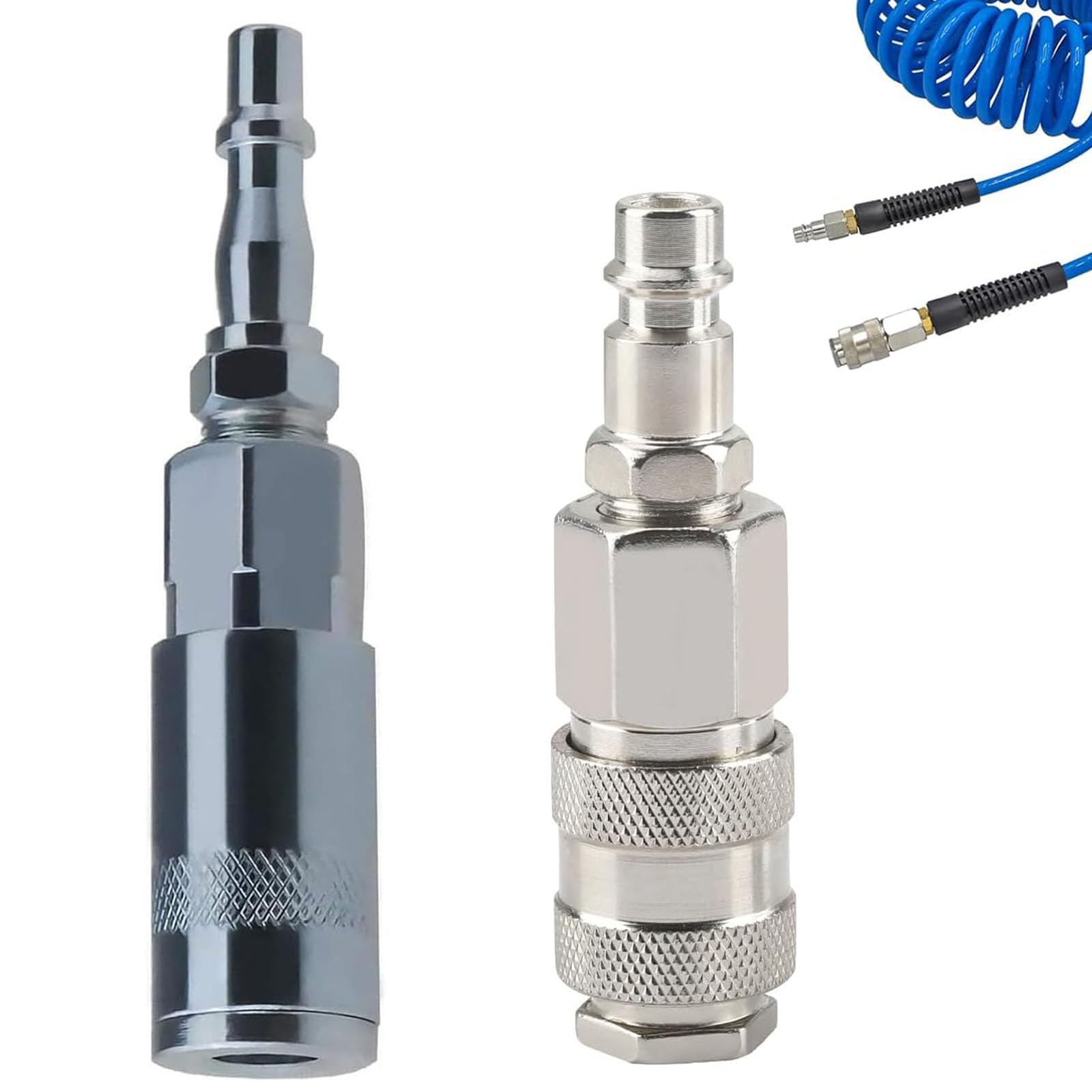 Wjelet 2 Pcs Air Fitting Convertor Adapter Euro & PCL Air Fitting Conversion Adapters Set 1/4 Inch BSP Male (1/4 inch),for Efficient Air Hose Connections